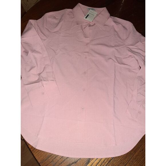 New Medium Pink Guanyy Long Sleeve Collared Button Up Shirt - Picture 1 of 4
